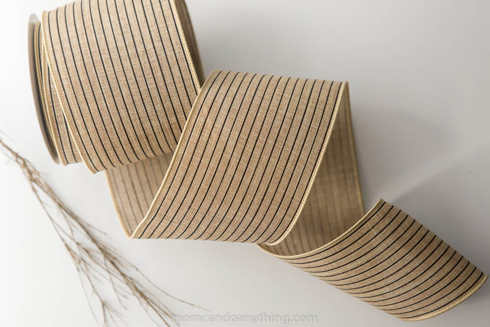 The perfect neutral ribbon, Designer Christmas ribbon, wired ribbon, wired Christmas ribbon, Christmas tree ribbon, wide Christmas ribbon, 4 inch wired Christmas ribbon, luxury Christmas tree ribbon, wide wired Christmas ribbon, Christmas tree ribbon, wired Christmas tree ribbon, Christmas tree decorations