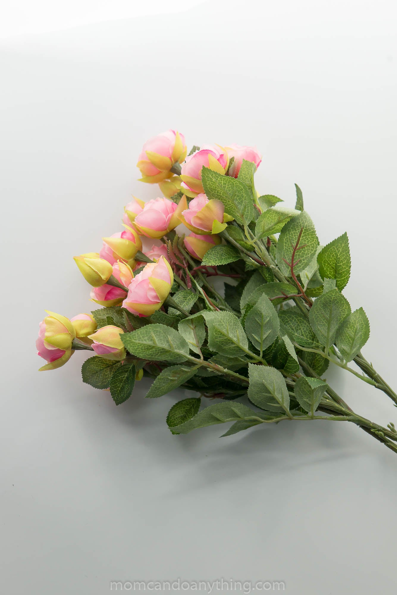 Artificial Pink Tea Rose Sprays, 3 Pack of 20.5 Inch Sprays