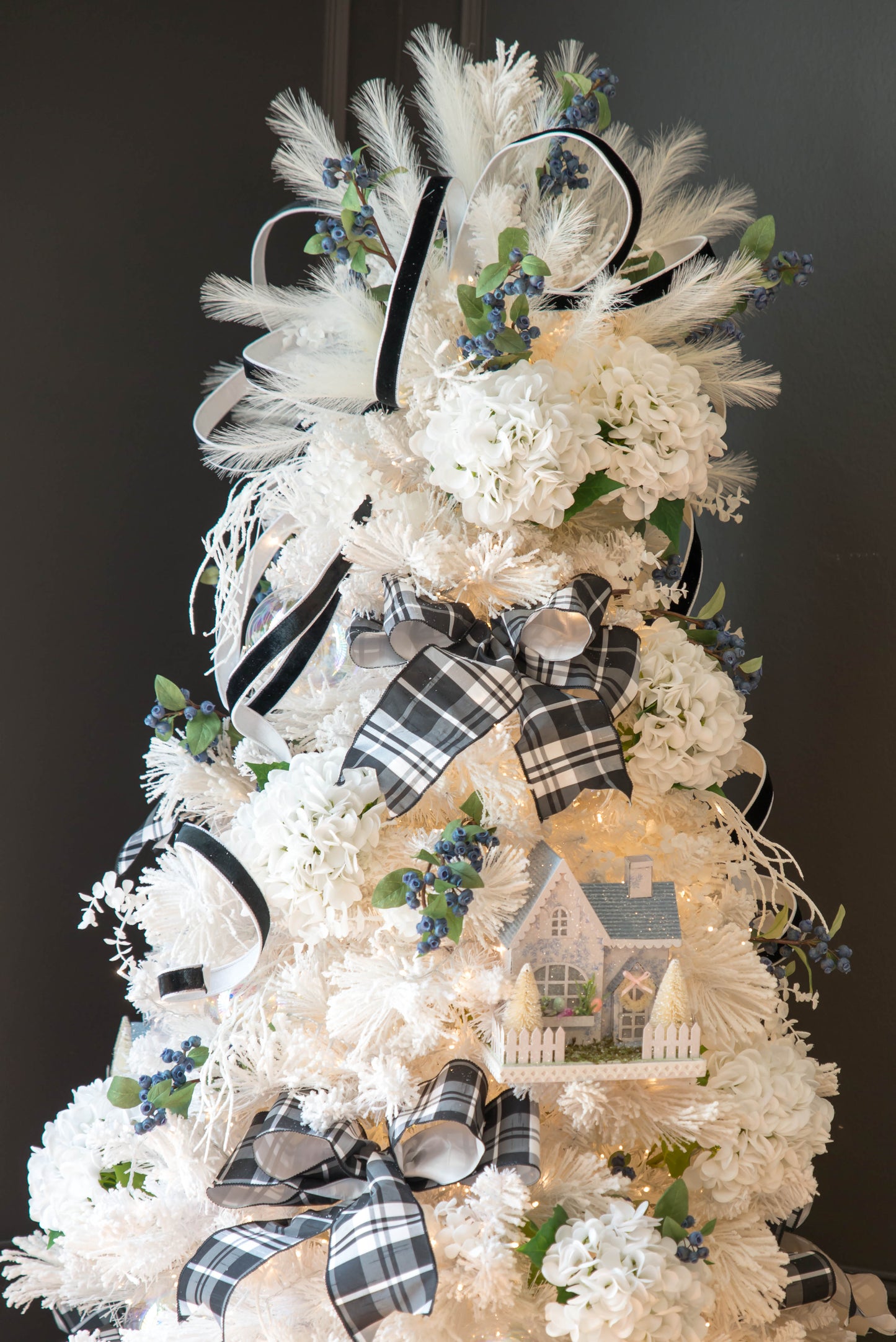 Black Velvet with White Border WIRED Designer Ribbon, 1 Inch by 10 Yards