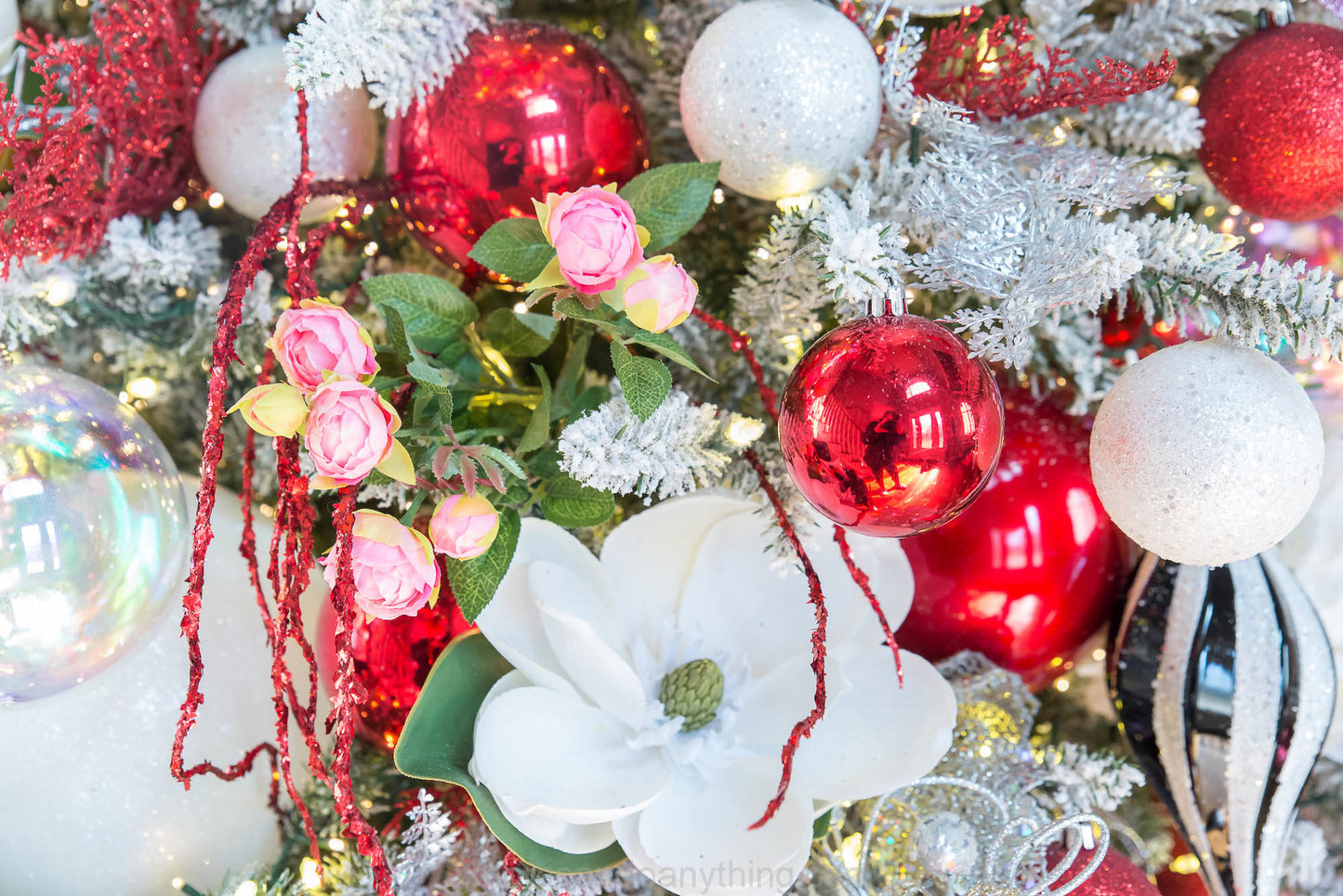 Valentine Christmas tree, Valentine tree, Valentine decor ideas, Valentine decorations, pink tea rose spray