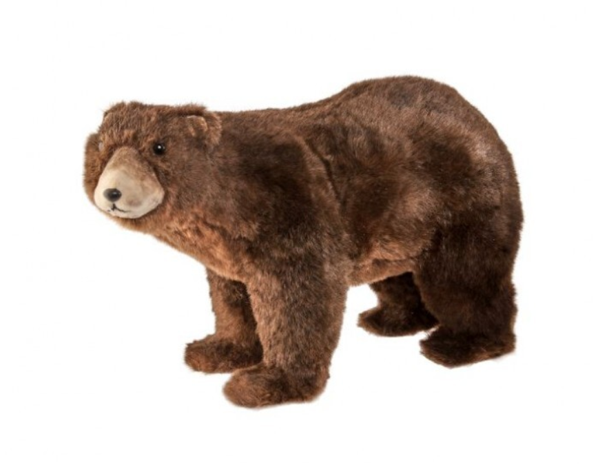 23" Stuffed Standing Faux Fur Brown Bear