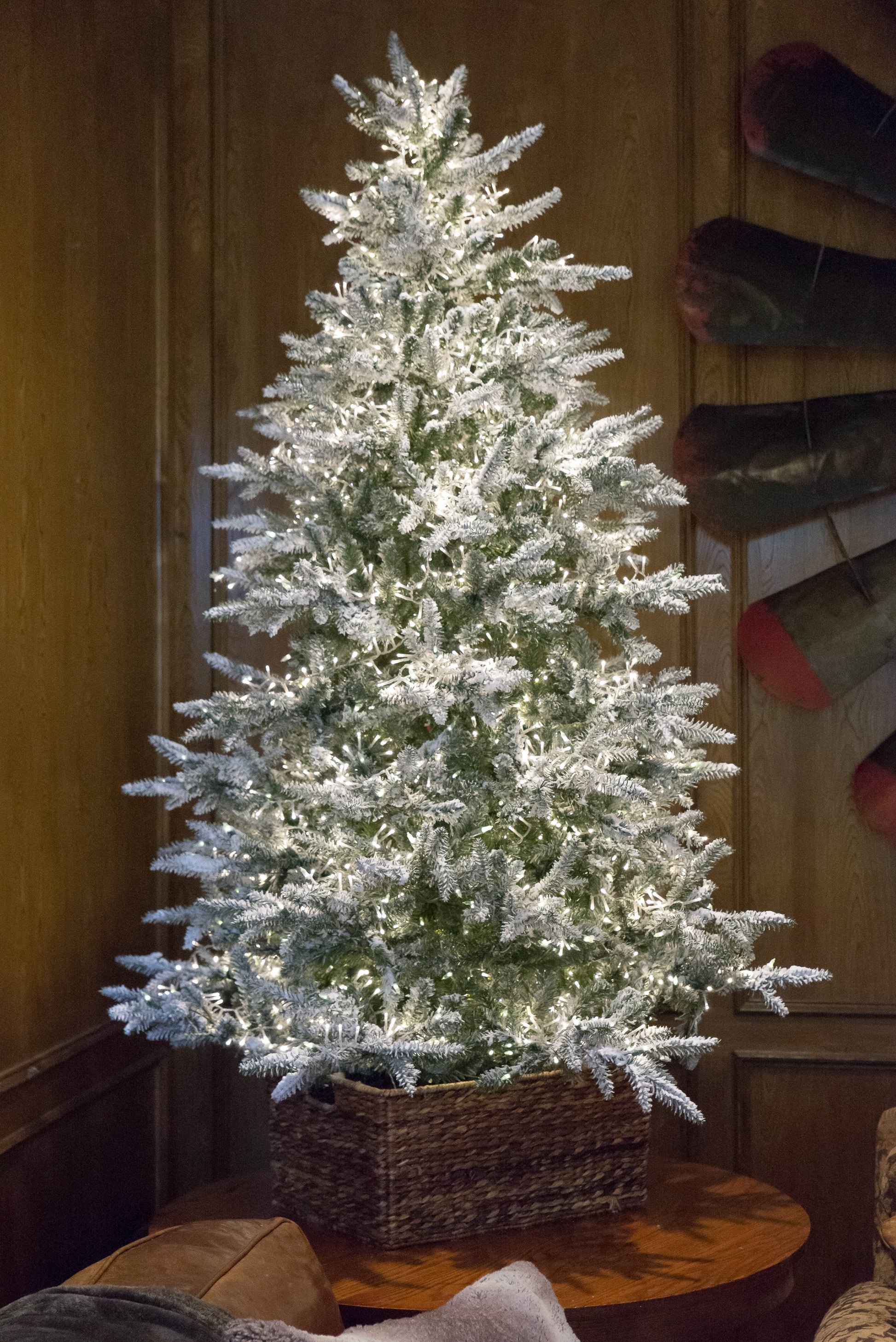 christmas lights on snake plants 36.5' Snake Light Garland w/ 500 Warm White LED Lights on CLEAR WIRE – Holiday Hangups