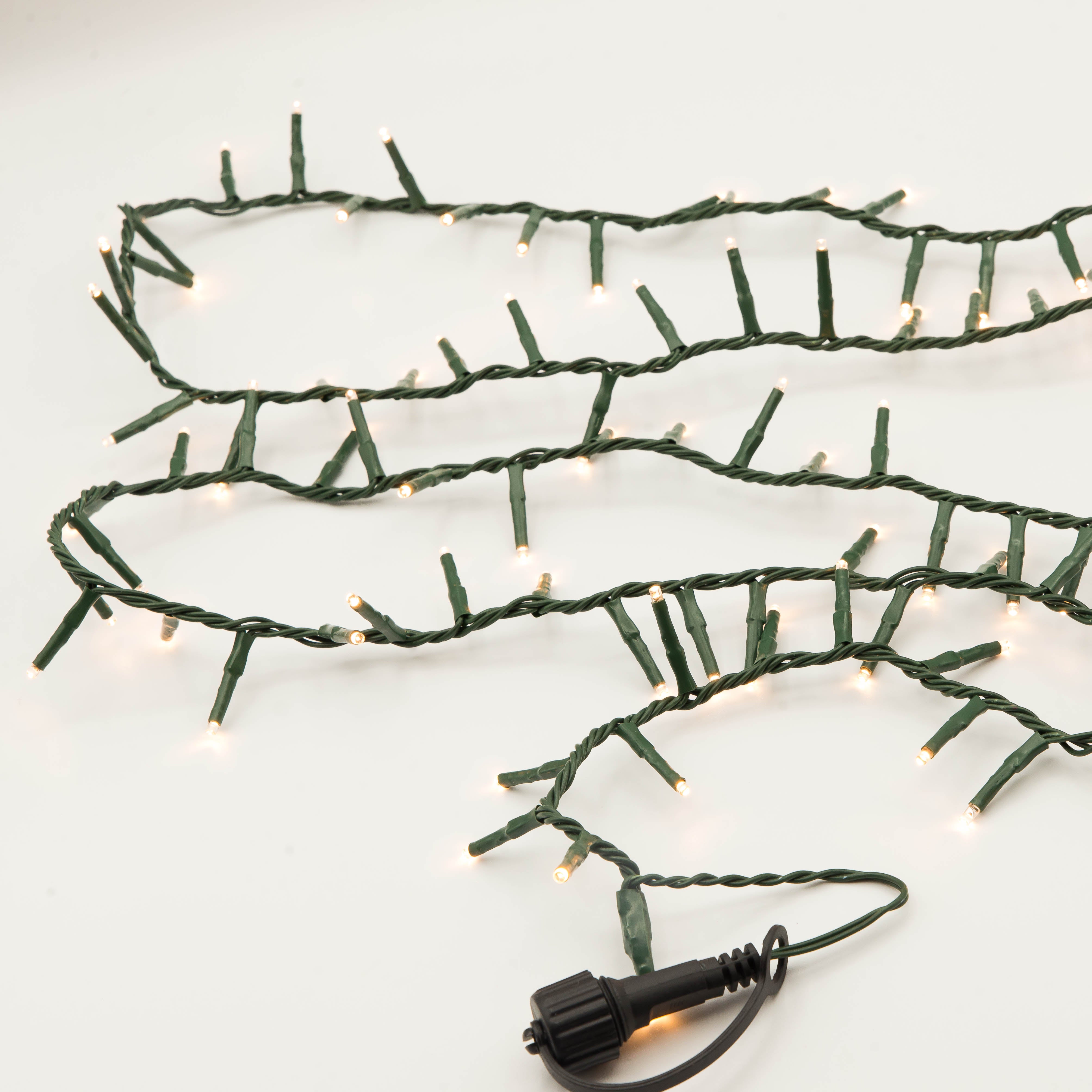 75' CONNECTABLE Snake Light Garland w/ 1,000 Warm White LED Lights on ...