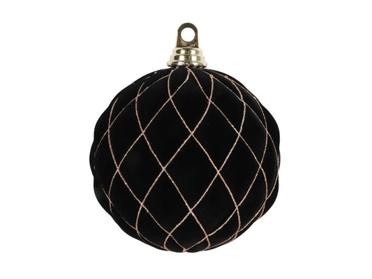 6" Black Velvet Christmas Ornament – Luxury Designer Holiday Decor