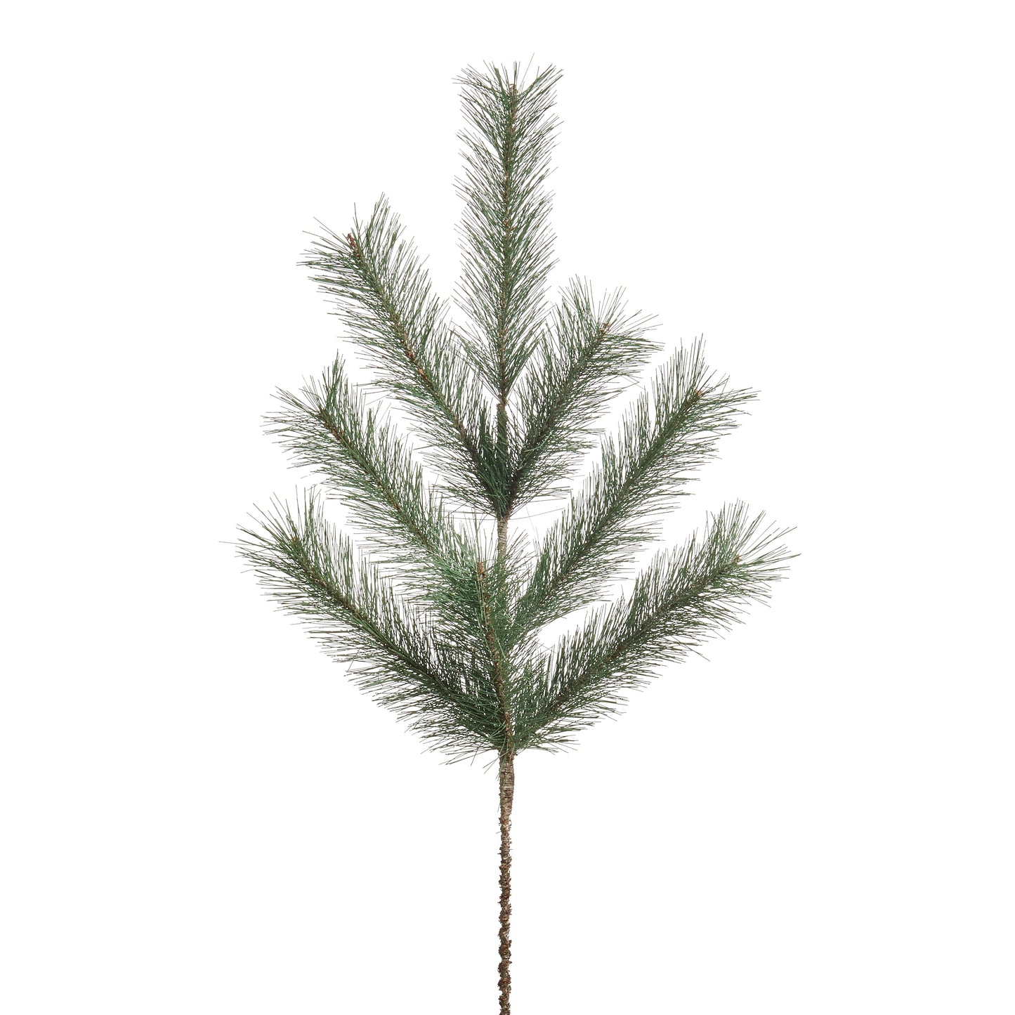 30" Glitter Long Needle Pine Spray | Christmas Tree Greenery | Glitter Holiday Pine Stem