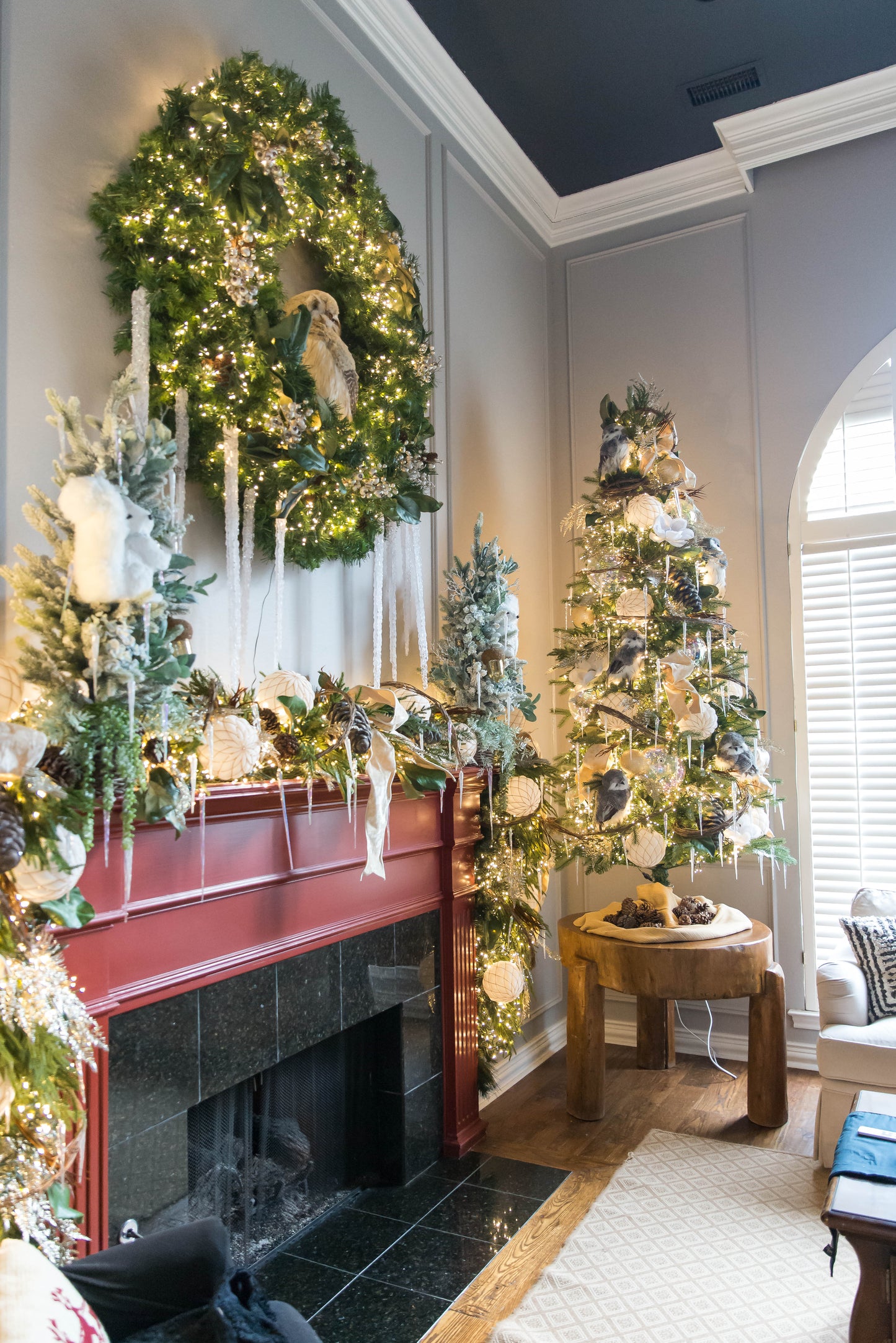 50' Connectable CLUSTER Light Garland w/ 1,500 Warm White LED Lights on Green Wire