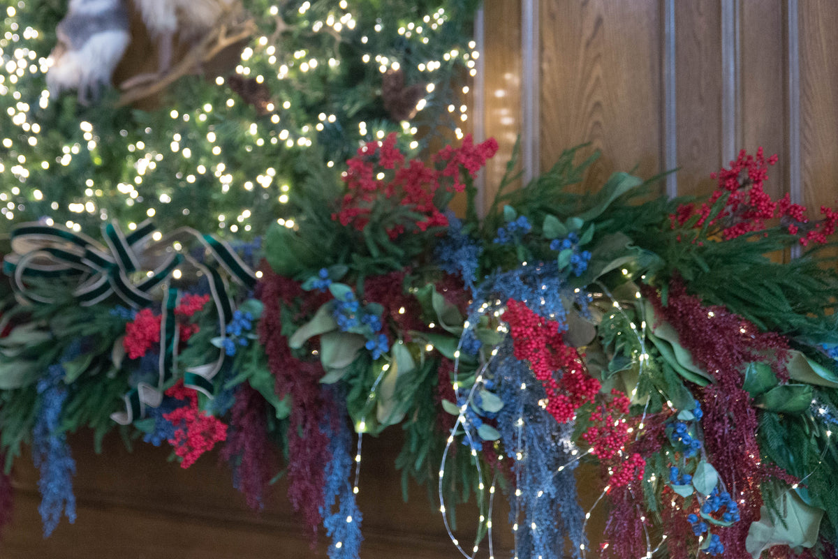 33" Red Berry Spray | Christmas Berry Stem | Holiday Tree & Wreath Greenery