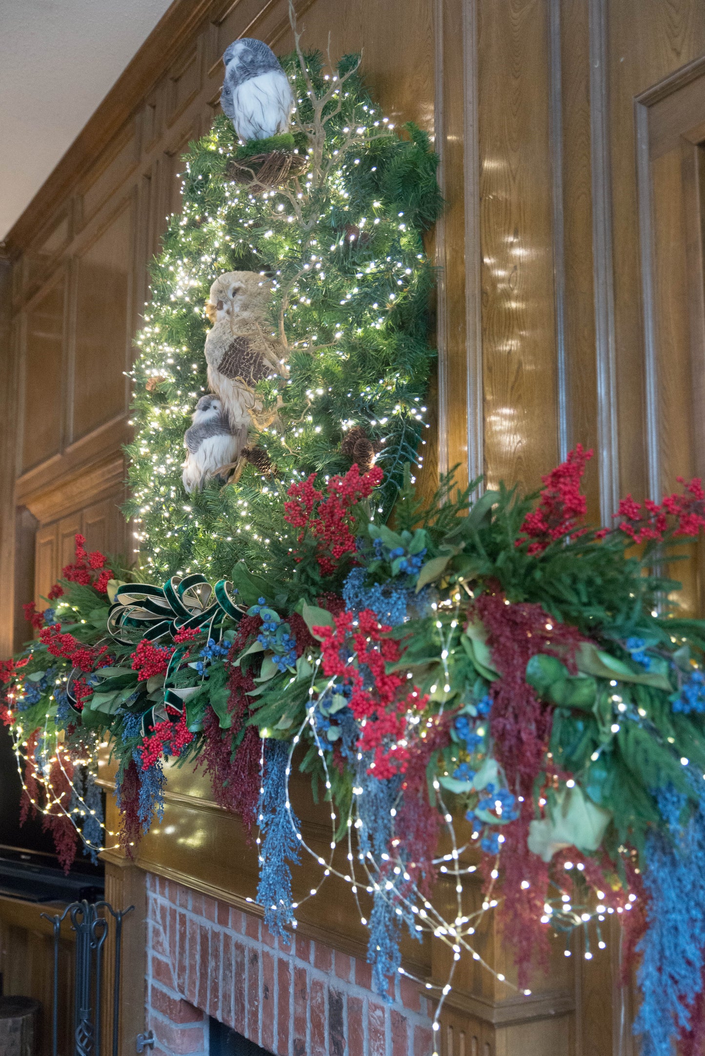 33" Red Berry Spray | Christmas Berry Stem | Holiday Tree & Wreath Greenery
