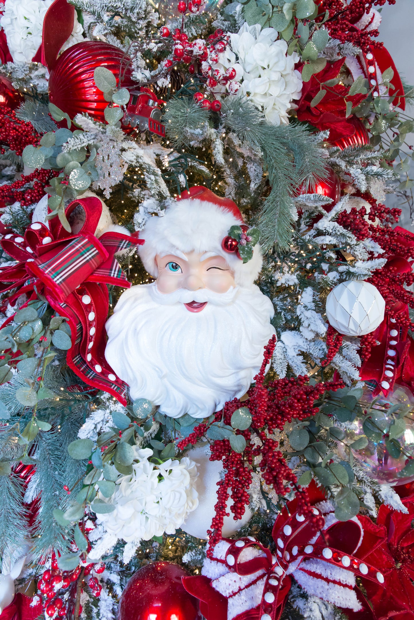 18" Santa Face Wall Art by RAZ Imports Happy Hollydays