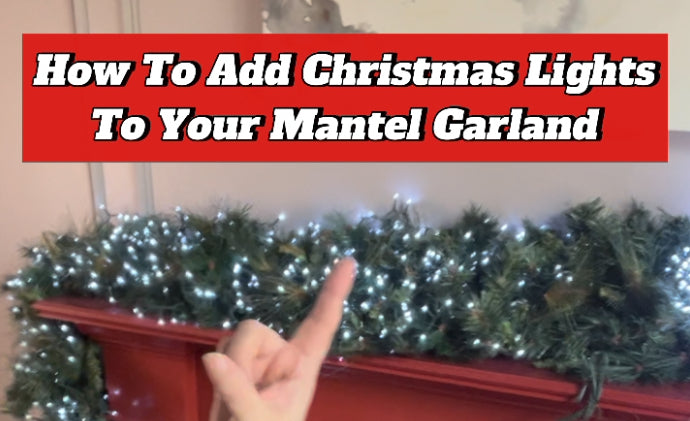 Load video: Christmas lights on mantel garland