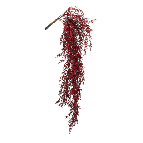 29" Mini Red Berry Hanging Branch | Christmas Berry Spray | Holiday Tree & Garland Decor