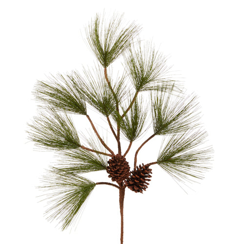 31" Pine & Pinecone Branch | Christmas Tree Greenery | Holiday Pine Stem