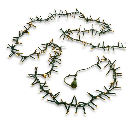 RAZ 40' Connectable Warm White Cluster Garland – 1,000 Lights with Remote
