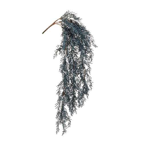 29" Mini Blue Berry Hanging Branch | Christmas Berry Spray | Holiday Tree & Garland Greenery