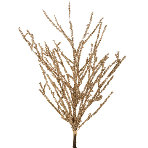 35" Gold Berry Bundle | Gold Christmas Berry Spray | Holiday Tree & Floral Decor