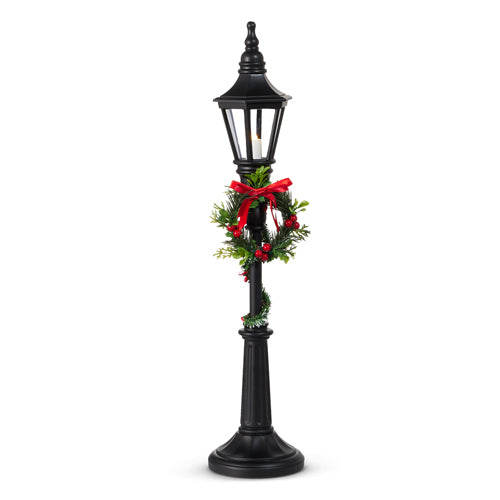 18.5" Lighted Black Lamp Post by RAZ Imports
