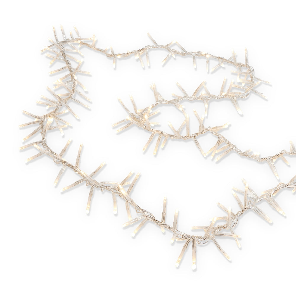 19.6' RAZ Connectable Cluster Lights | 600 Warm White LEDs | Clear Wire