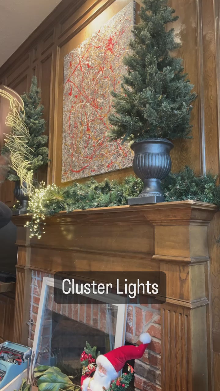 How to use cluster Christmas lights, lights for Christmas tree, designer Christmas lights, white Christmas lights, cluster lights, Christmas cluster lights